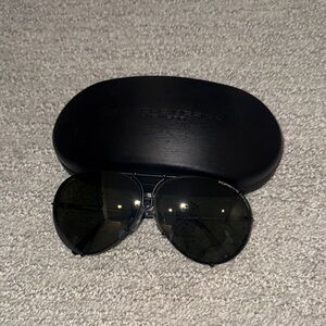 Porsche Design Dark Aviator Sunglasses